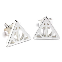 Pendientes Deathly Hallows plata