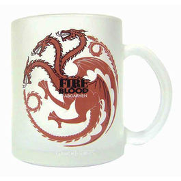 Taza vidrio translucida Targaryen Juego de Tronos
