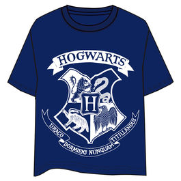 Camiseta Hogwarts Harry Potter adulto azul