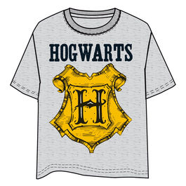Camiseta Hogwarts Harry Potter adulto gris