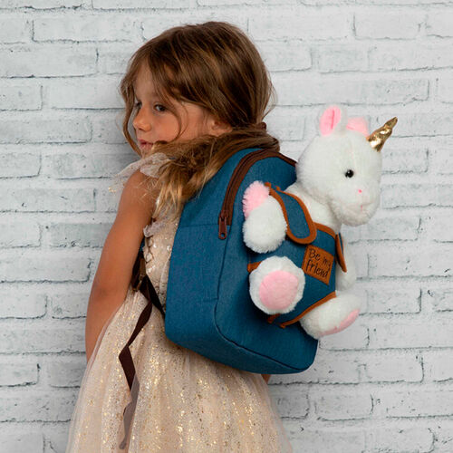 Tiara Unicorn backpack with plush toy 26cm
