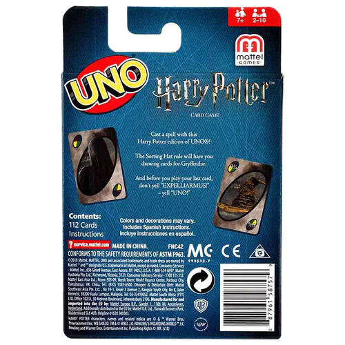 Juego cartas UNO Harry Potter