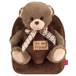 Bear Tommy backpack with plush toy 26cm