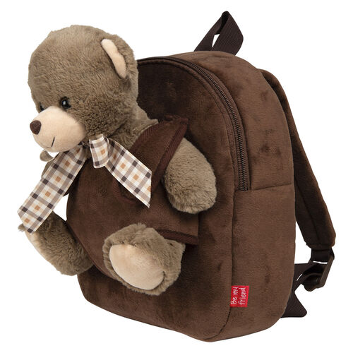 Bear Tommy backpack with plush toy 26cm