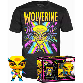 Set figura POP & Tee Marvel Wolverine Black Light