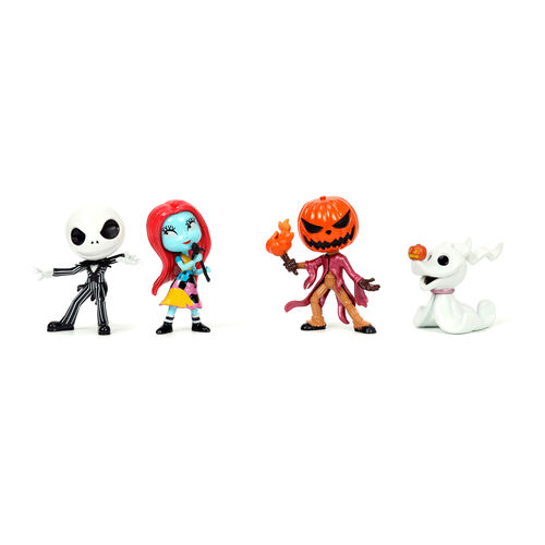 Blister 4 figuras metal Pesadilla antes de Navidad 7cm