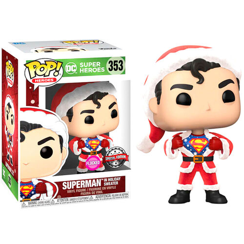 Set figure POP & Tee Back DC Comics Superman Exclusive Flocked