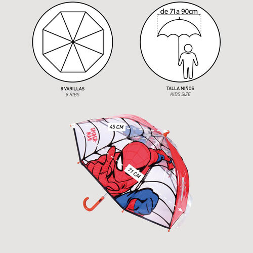 Marvel Spiderman bubble manual umbrella 45cm
