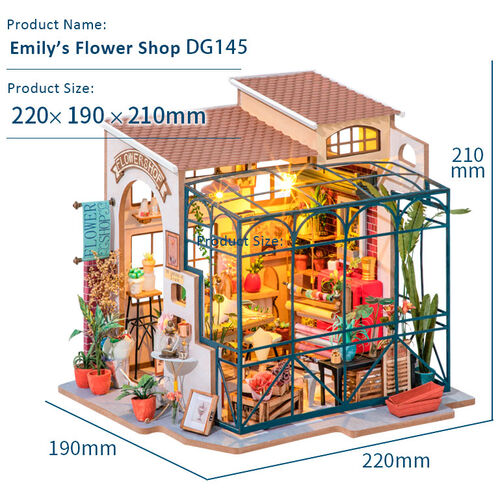 Emily s Flower Shop miniature house model 258pcs