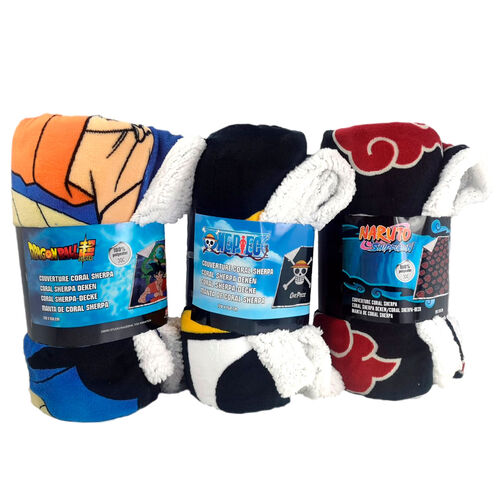 Dragon Ball Z coral sherpa blanket