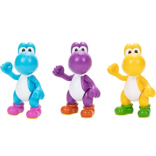 Blister 3 figuras Yoshi Super Mario Bros 10cm