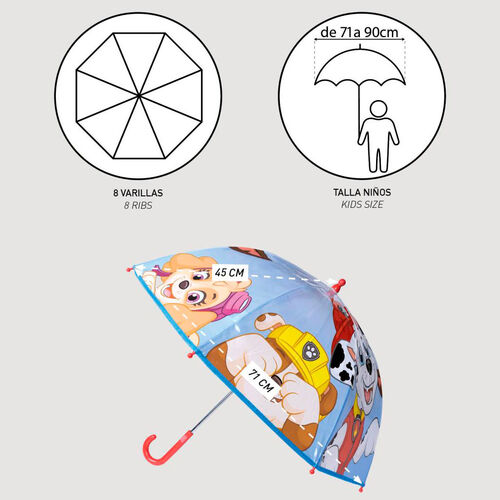 Paw Patrol bubble manual umbrella 45cm