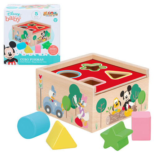 Cubo formas madera Mickey Minnie Disney