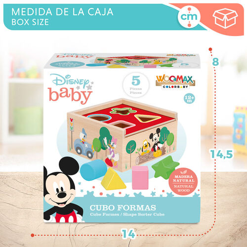 Cubo formas madera Mickey Minnie Disney