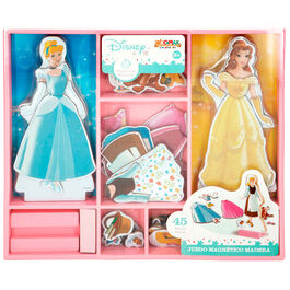 Disney Princess dresses wooden magnetic set