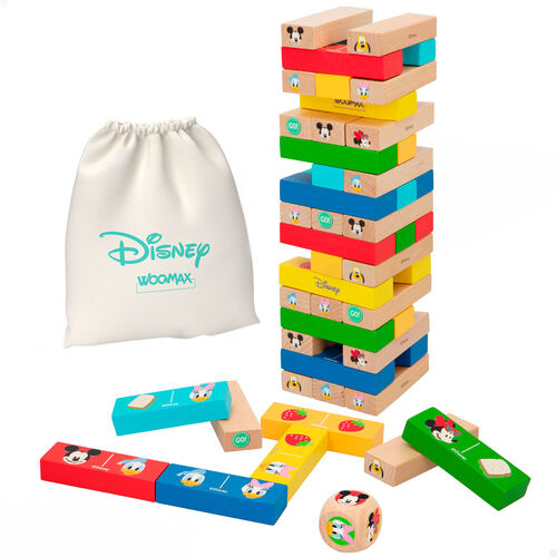 Disney blocks tower + domino wooden set