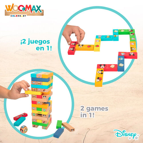Disney blocks tower + domino wooden set