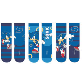 Set 3 calcetines Sonic the Hedgehog infantil surtido