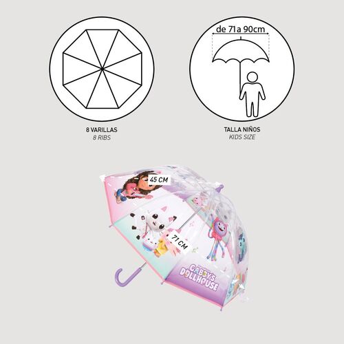 Gabbys dolls house bubble manual umbrella 45cm