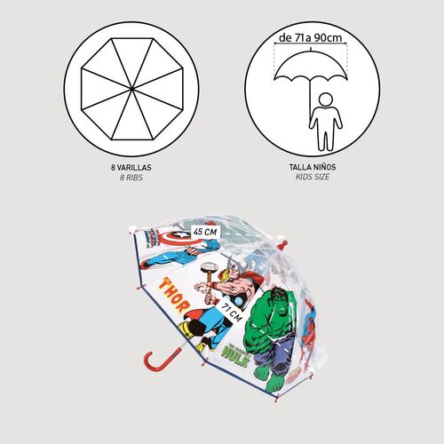 Marvel Avengers bubble manual umbrella 45cm