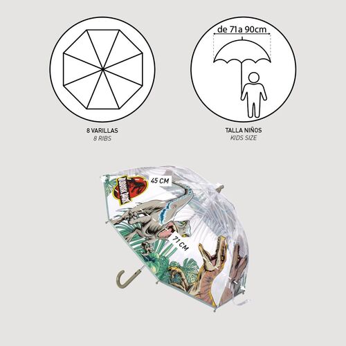 Jurassic Park bubble manual umbrella 45cm