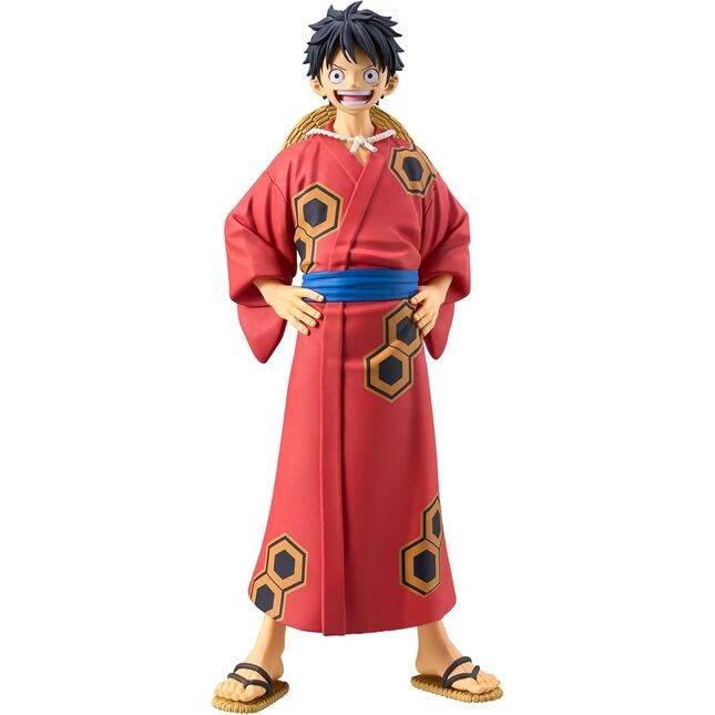 One Piece The Grandline Series Wanokuni Yukata Monkey D Luffy figure 16cm