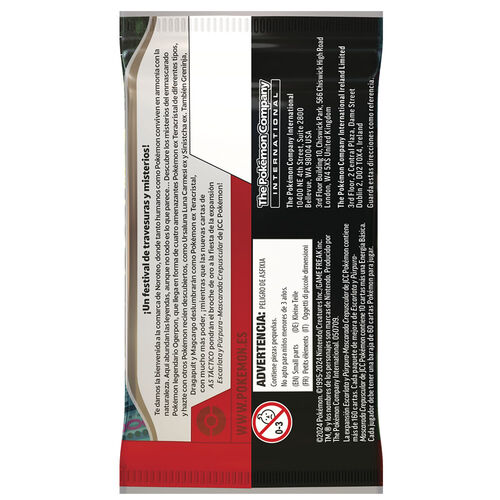 Sobre cartas Mascarada Crepuscular Escarlata y Purpura Pokemon Español