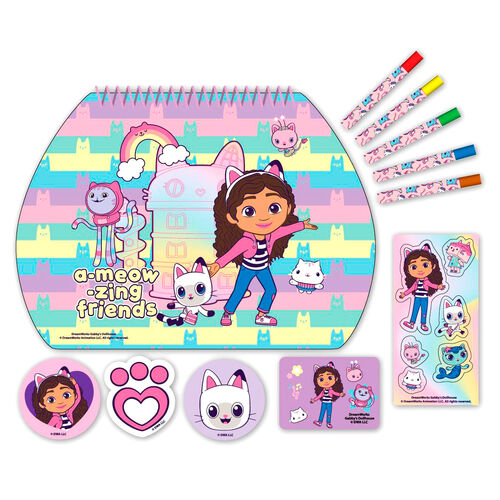 Gabbys Dollhouse colouring stationery case