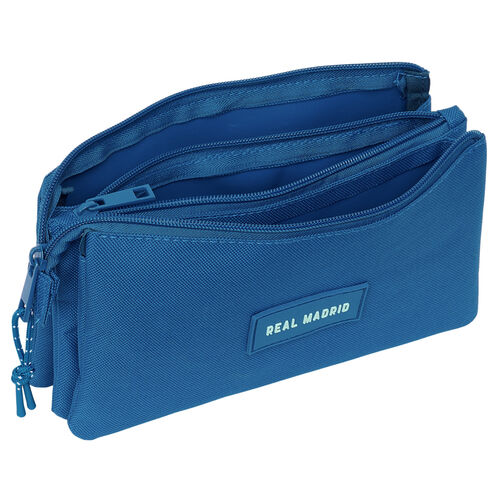 Real Madrid blue triple pencil case