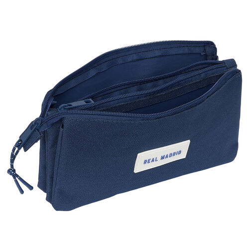 Real Madrid navy blue triple pencil case
