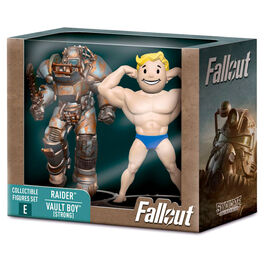 Set 2 figuras Raider & Vault Boy Strong Fallout 7cm