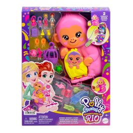 Polly Pocket Mama monkey and baby bag