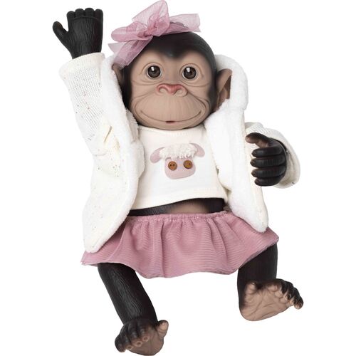 Baby doll reborn monkey  hood and skirt