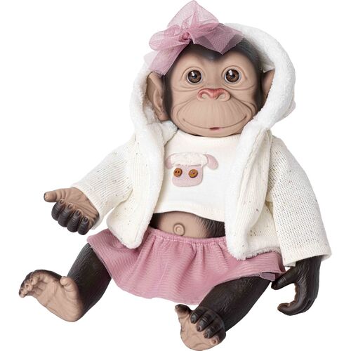 Baby doll reborn monkey  hood and skirt