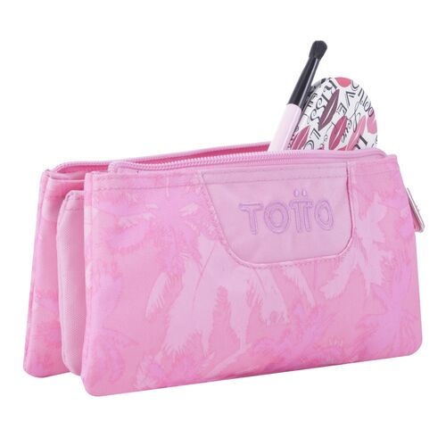 Portatodo Palmeras Rosas triple