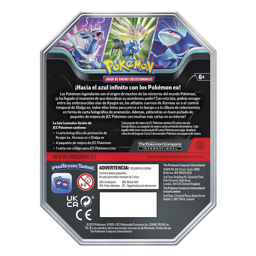 Spanish Pokemon assorted Collectible card game tin