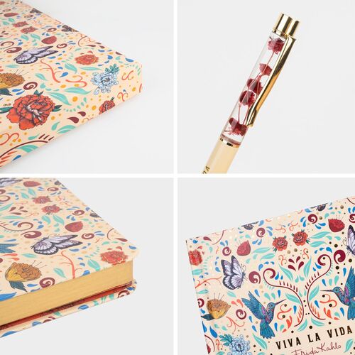 Set Cuaderno A5 + Boligrafo Frida Kahlo