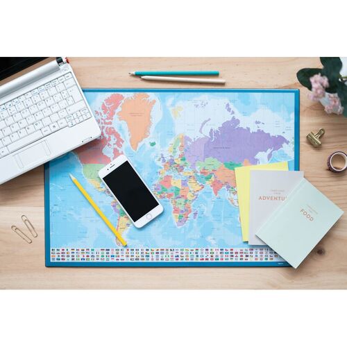 Vade tapete escritorio Mapa Mundo Frances