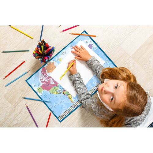 Vade tapete escritorio Mapa Mundo Frances