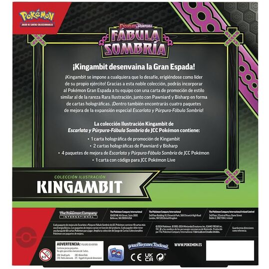 Blister juego cartas coleccionables Kingambit Fabula Sombria Pokemon español