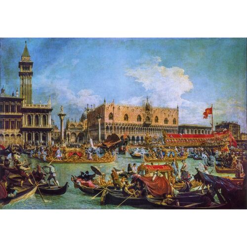 Puzzle The Return of the Bucentaur at the Molo on Ascension Day Canaletto Museum 1000pzs