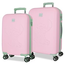 Set 2 Maletas trolley ABS Malva Stitch Disney
