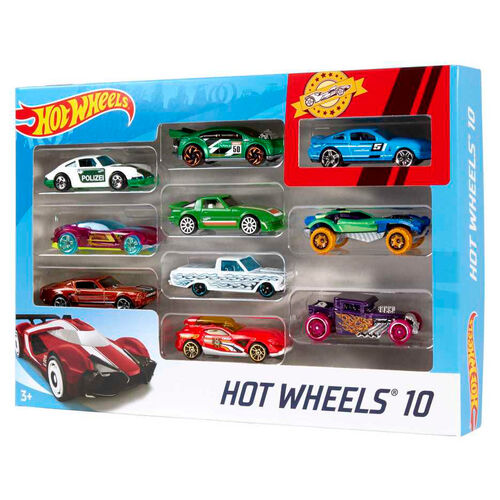 Blister 10 coches Hot Wheels surtido