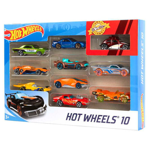 Blister 10 coches Hot Wheels surtido