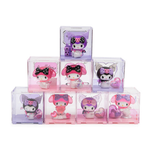 Figura sorpresa Kuromi & My Melody Love Story Hello Kitty surtido