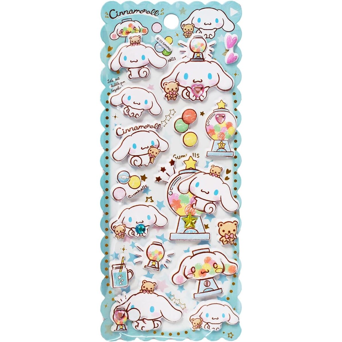 Hello Kitty Cinamoroll assorted Embossed stickers