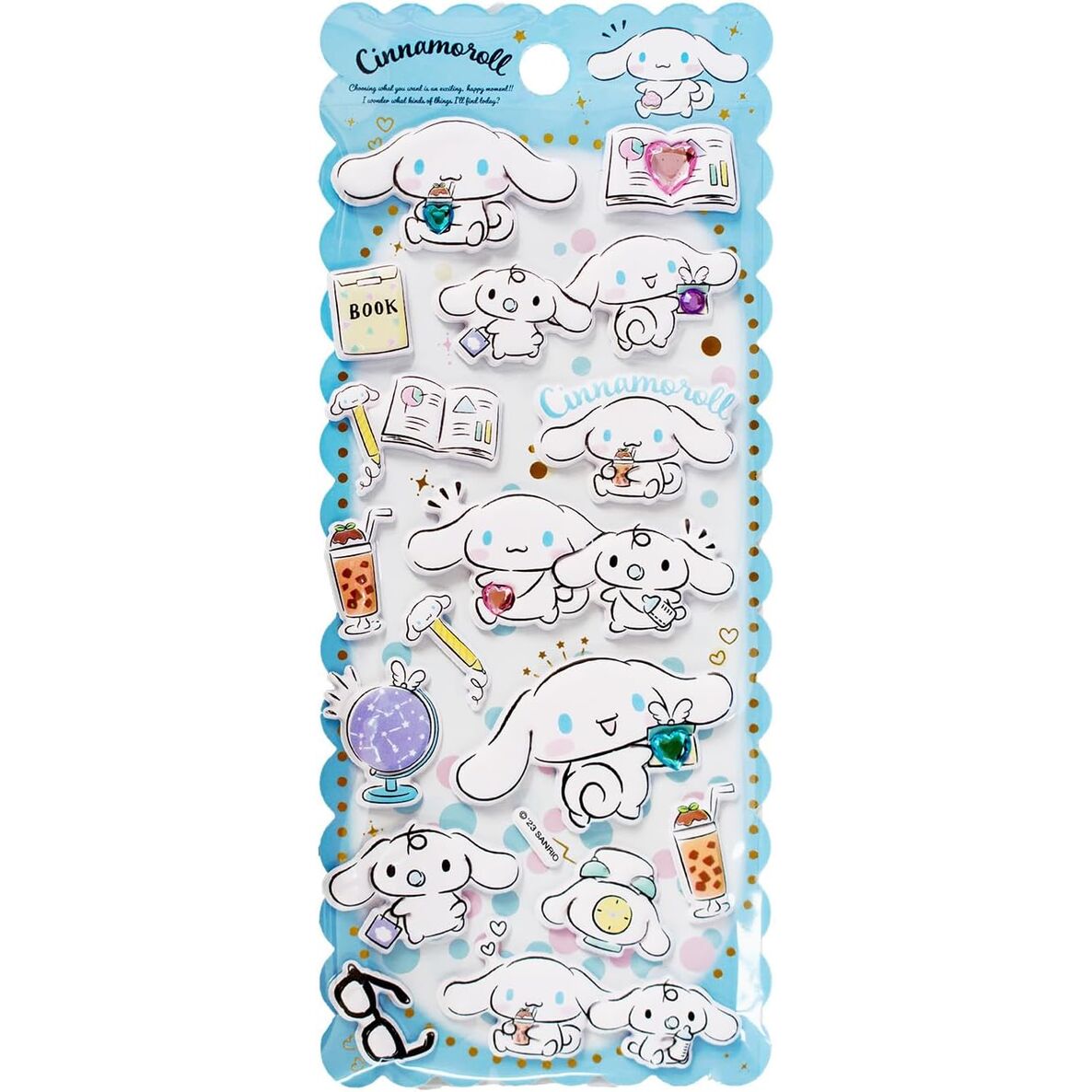 Hello Kitty Cinamoroll assorted Embossed stickers