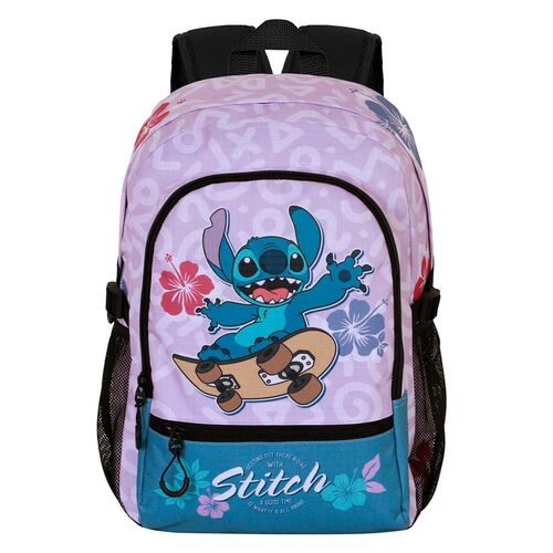 Mochila Skate Stitch Disney 44cm adaptable