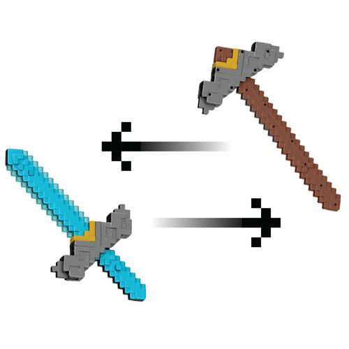 Minecraft The Movie Transformable Sword Pickaxe