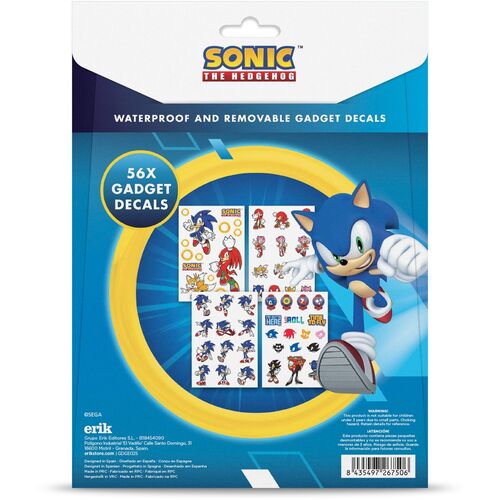 Sonic The Hedgehog reusable sticker set